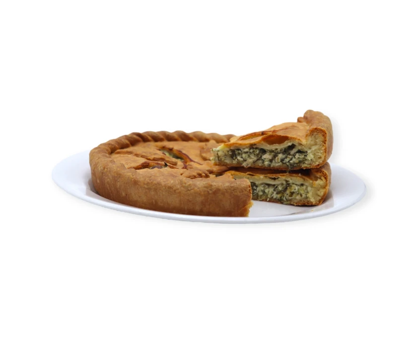 Слоёный пирог с курицей и шпинатом
