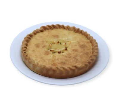 Слоёный пирог с лососем и овощами