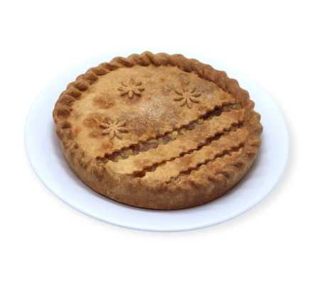 Слоёный пирог с яблоком и персиком