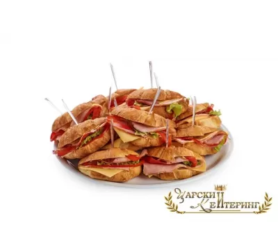 Круассаны с ветчиной и сыром