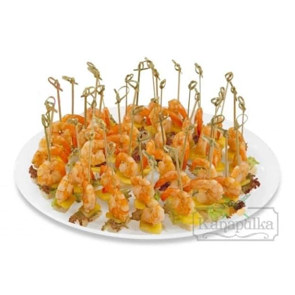 Канапе с тигровой креветкой