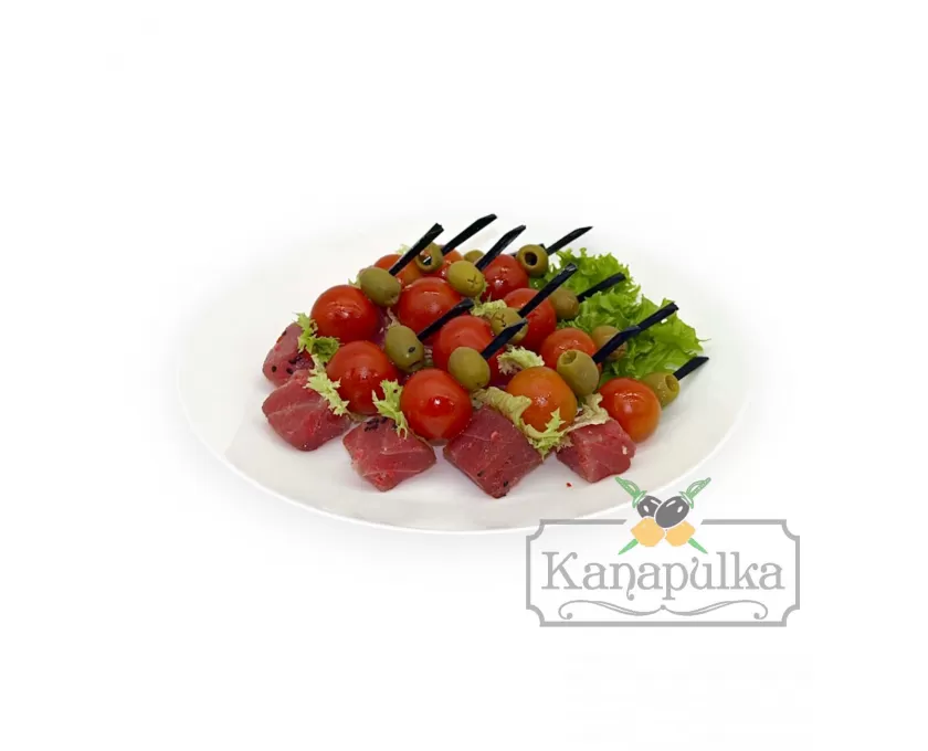 Канапе с маринованным тунцом
