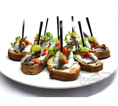 Брускетта с черноморской тюлечкой