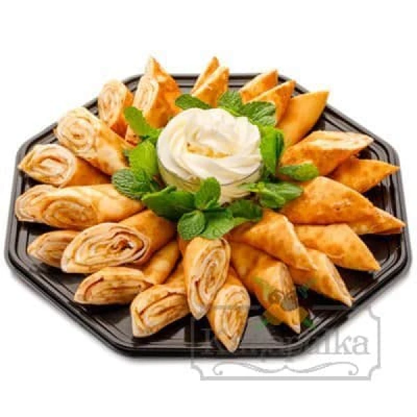 Блинчики с бананом и заварным кремом