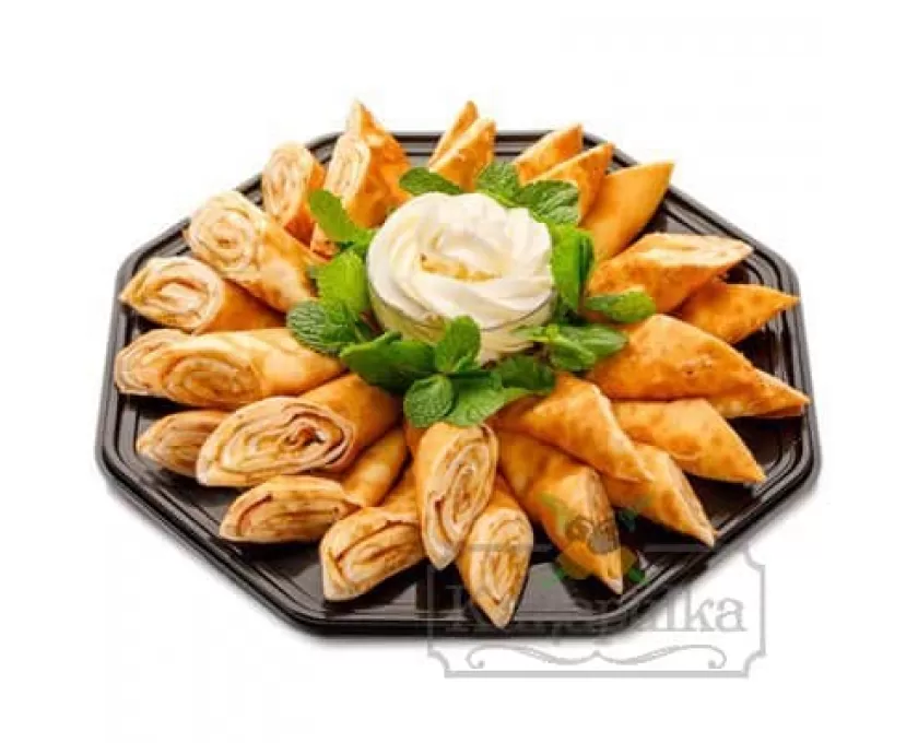 Блинчики с бананом и заварным кремом