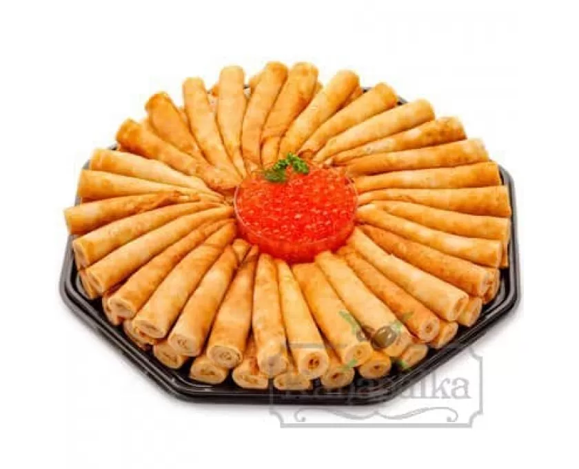 Блинчики с красной икрой