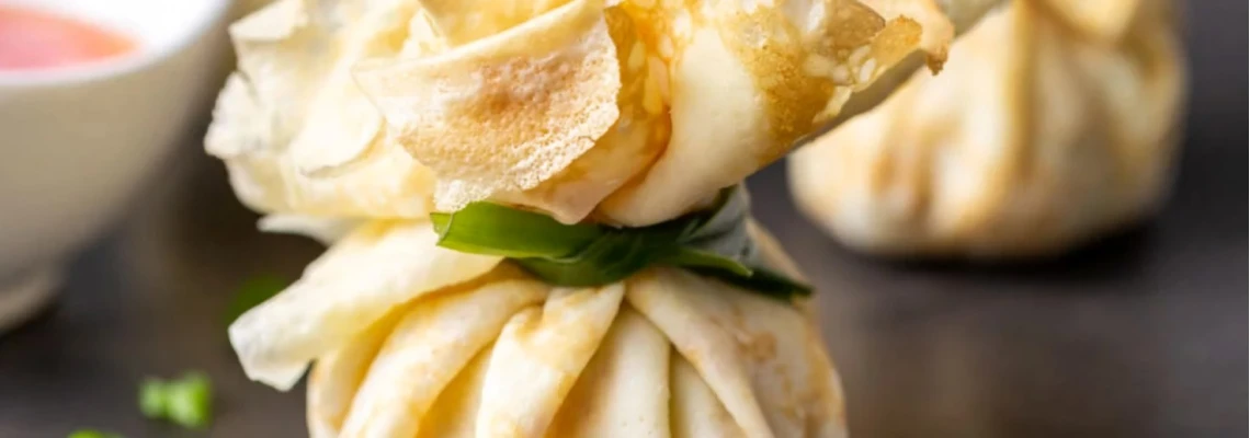 рецепт блинных мешочков с куриной начинкой