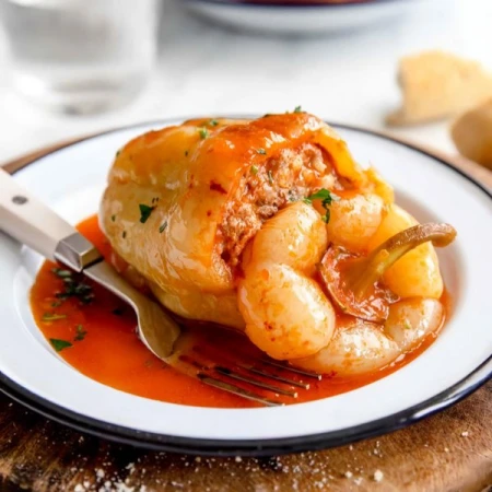 Рецепт фаршированных перцев с мясом и рисом
