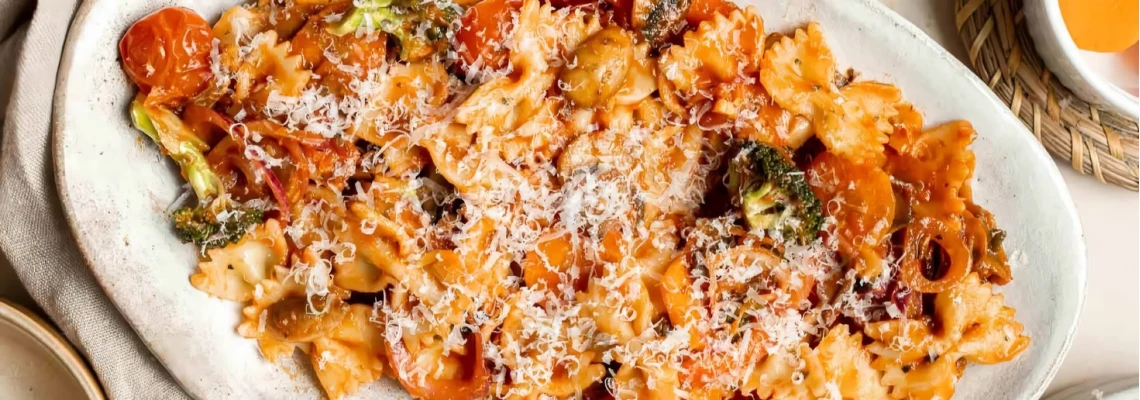 рецепт пасты с овощами