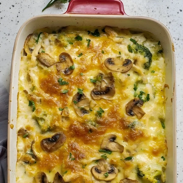 формировать запеканку с овощами и курицей