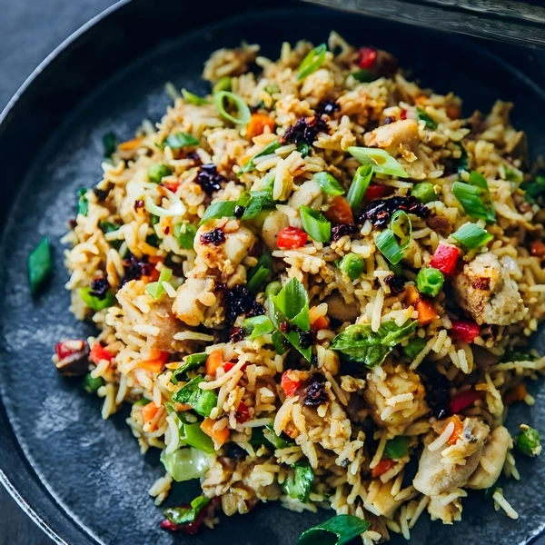 фото рецепт риса с овощами и курицей