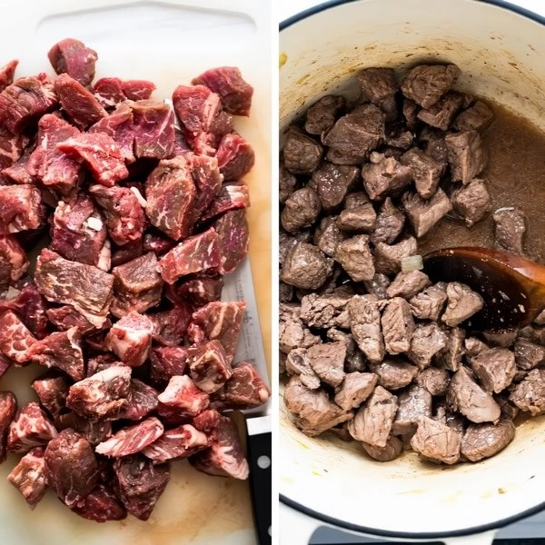 обжаривать мясо в чугунной кастрюле