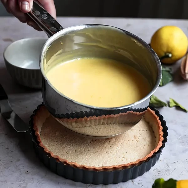 наполнять коржик лимонным кремом