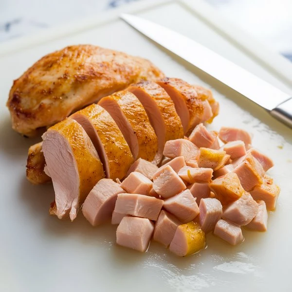 нарезать курицу на маленькие кусочки