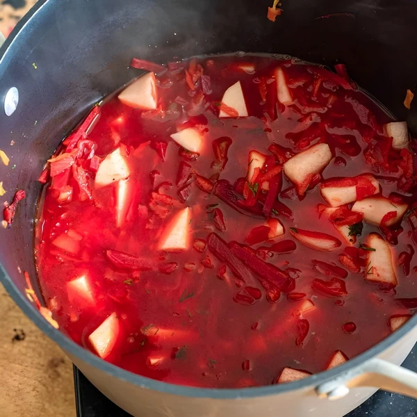 варить борщ без мяса